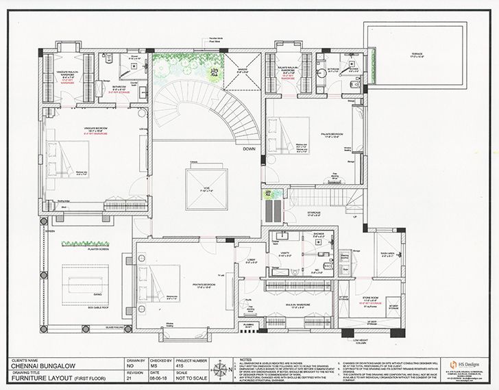 firstfloor plan Chennai residence HSDesiigns indiaartndesign