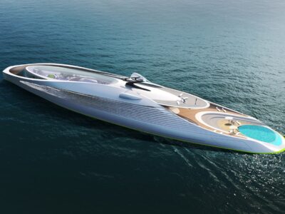"Zero emission Super Yacht 3deluxe design systems indiaartndesign"