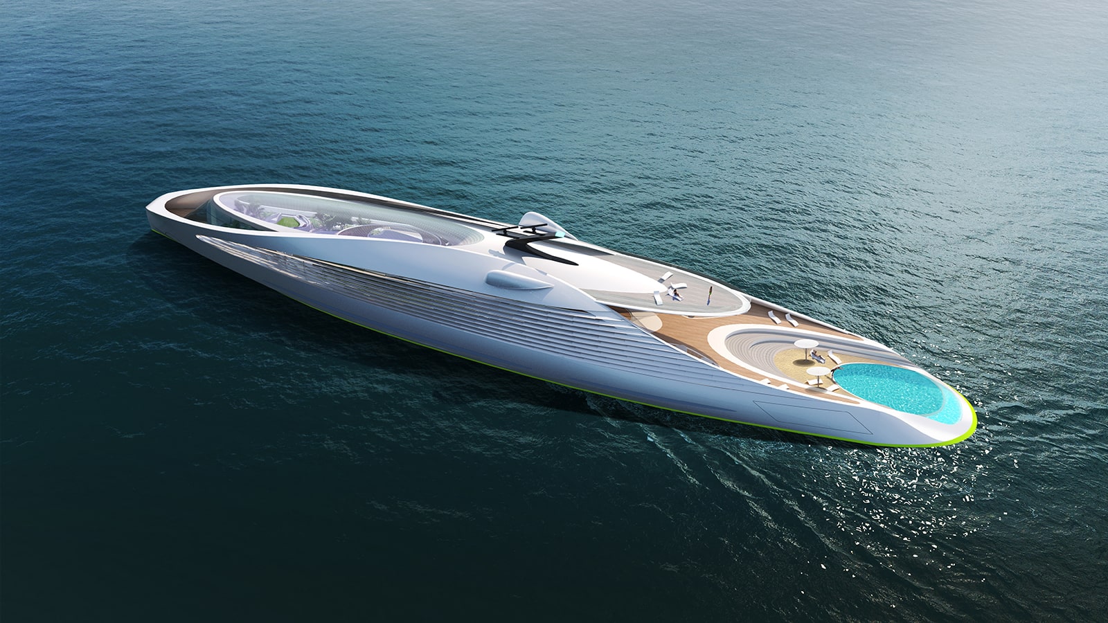 "Zero emission Super Yacht 3deluxe design systems indiaartndesign"