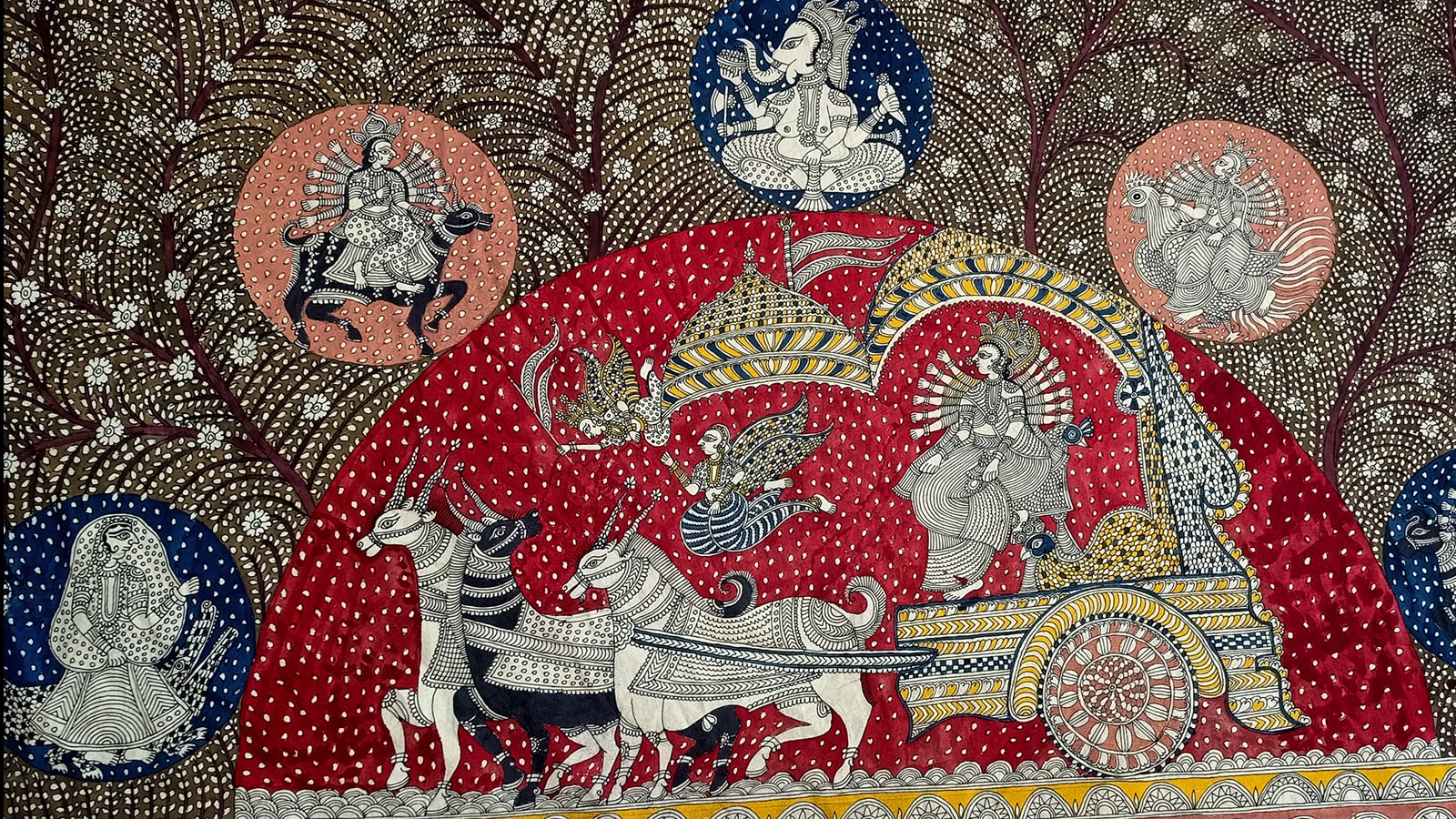 "Mata ne pachedi kalamkari of Gujarat Bhavesh Chitara indiaartndesign"