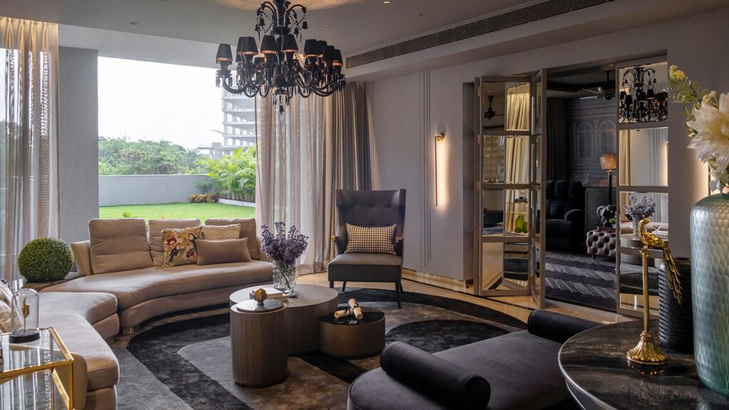 View of Metallic accents and bespoke luminescence! – India Art N Design