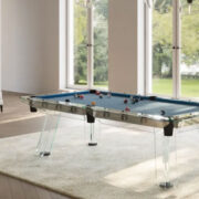 "impatia filotto glass pool table salone del mobile 2024 indiaartndesign"