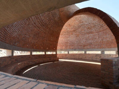 "twisted brick shell concept library hcch studio indiaartndesign"