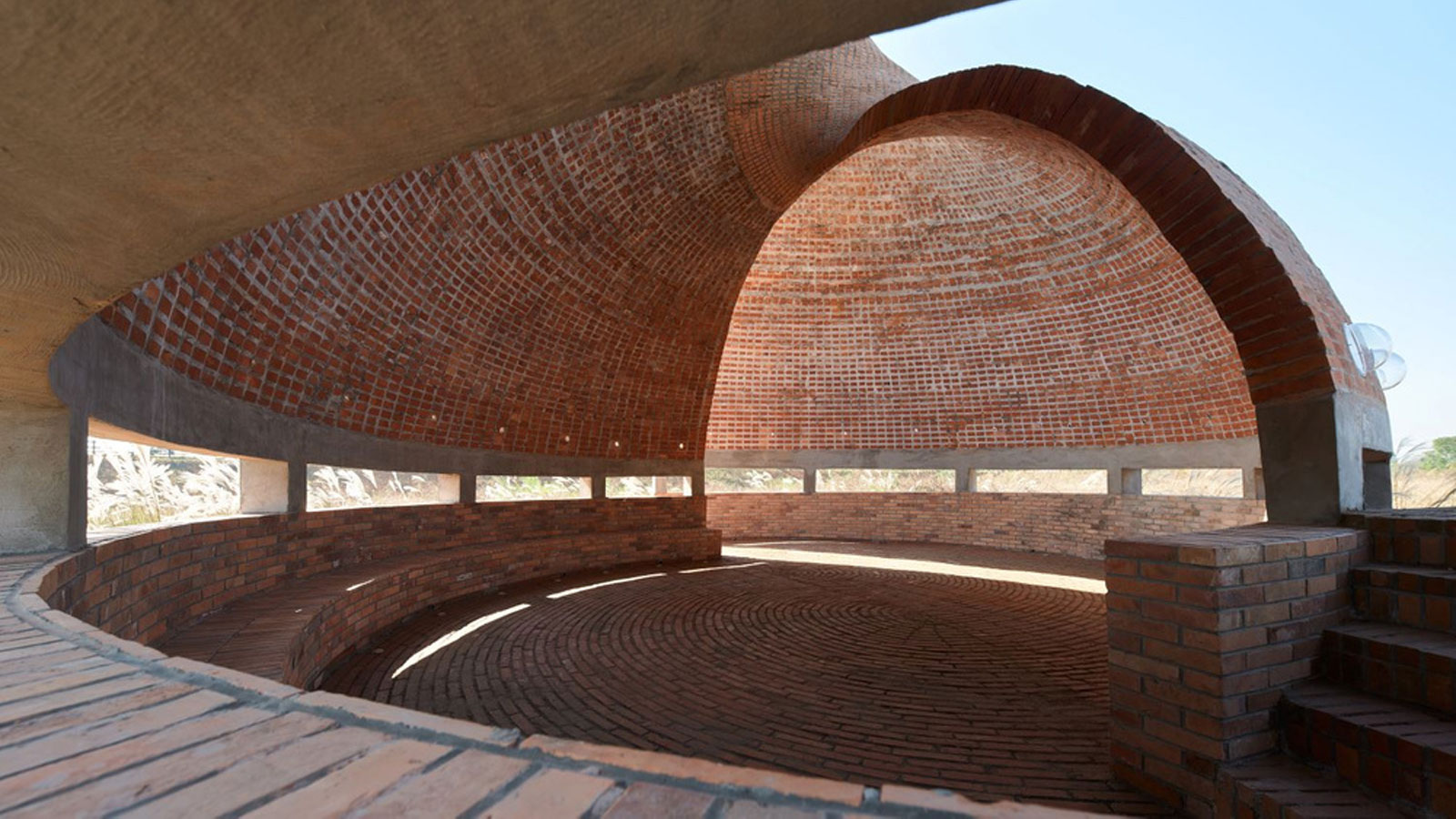 "twisted brick shell concept library hcch studio indiaartndesign"